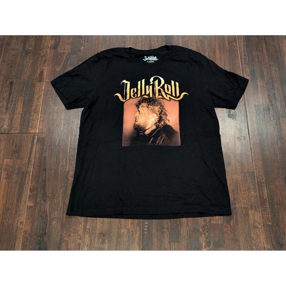 Jelly Roll Shirt Mens XL Black Backroad Baptism Tour 2023‎ Concert Jesus Tee